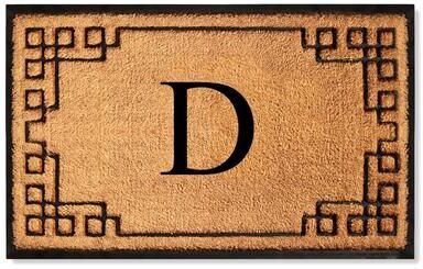 A1 Home Collections Natural Coir & Rubber Door Mat, Heavy Duty, Dirt Trapping, Thick & Durable Outdoor Entry Mat