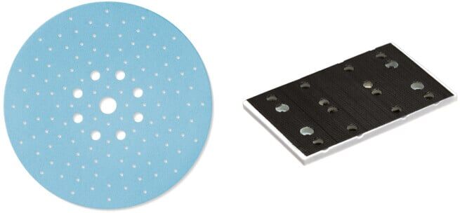 Set Festool Schleifscheibe STF D225 P100 GR Granat + Schleifschuh StickFix SSH-STF-80x130/12