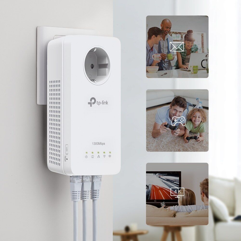 TP-LINK TL-WPA8631P KIT PowerLine network adapter 300 Mbit/s Ethernet LAN Wi-Fi White 2 pc(s)
