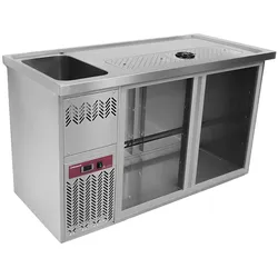Diamond Theke mit 2 Fächern, Abtropfbrett + Gitter, 1 Spüle links. (KBR/21G)