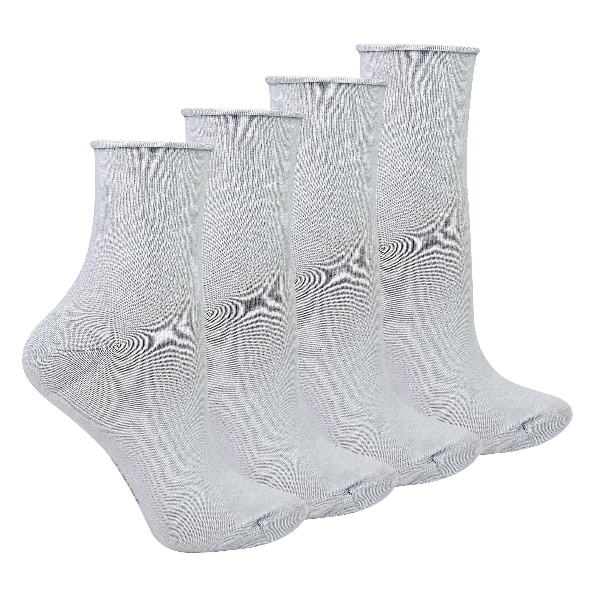 4 Paar Damen Bambus Sensory Socken - Weiche nahtlose Socken für den ganzen Tag Komfort
