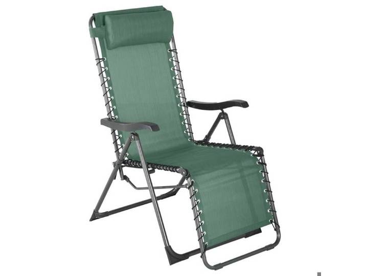 Fauteuil relax de jardin  Silos  vert olive acier traité époxy en texaline - Hespéride