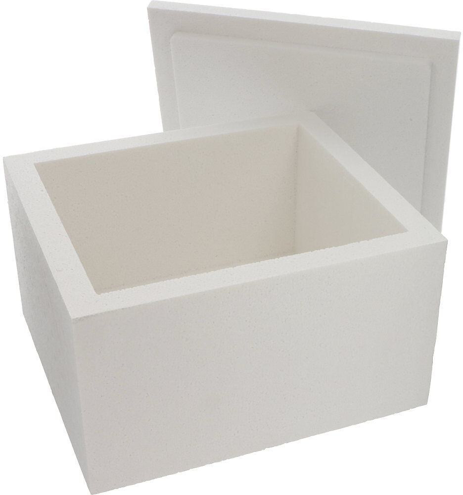 kaiserkraft Thermobox Biomass Balance Styropor®, mit Deckel, Innen-LxBxH 515 x 380 x 330 mm, ab 10 Stk