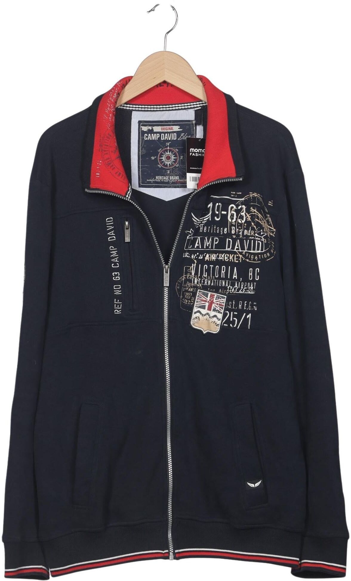 Camp David Herren Jacke, Marineblau, Gr. XL, Baumwolle - Second Hand
