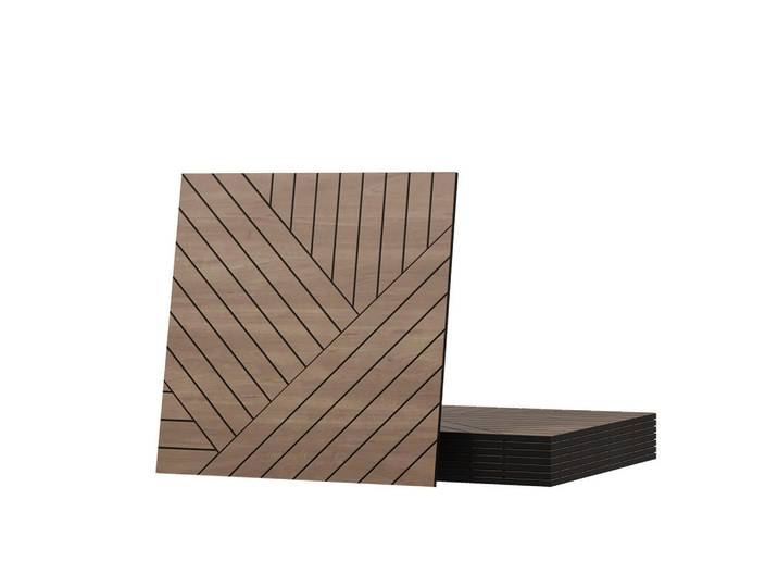 Vicco Wandpaneel Eiche 8 Stück, Links, Eichefarben, Rechteckig, 52x52x0.8 cm, Bilder & Rahmen, Bilder, Dekopaneele