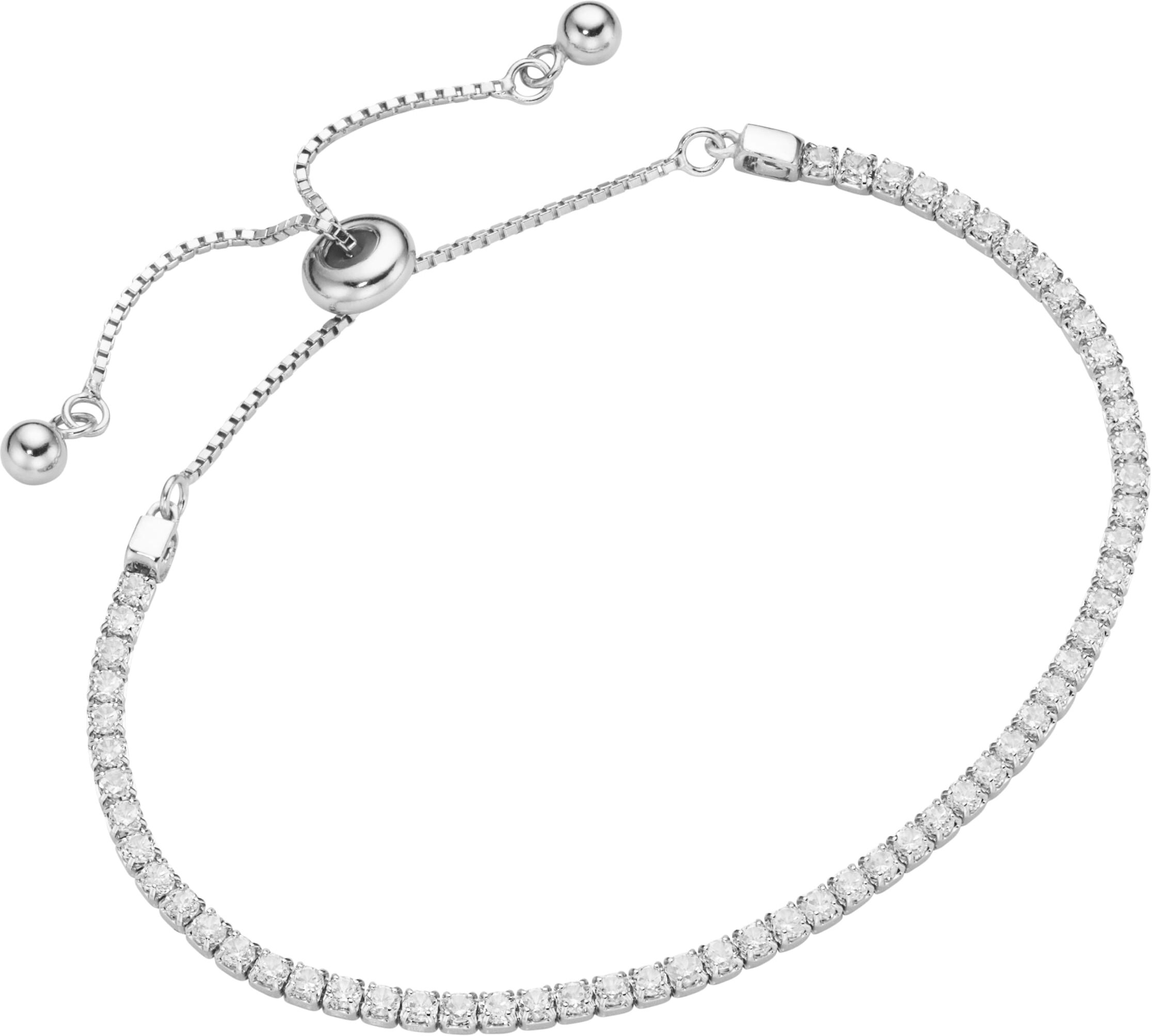 Armband SMART JEWEL "Armband Tennisarmband, Silber 925", weiß, Armbänder, Damen, Silber 925 (Sterlingsilber), Armband
