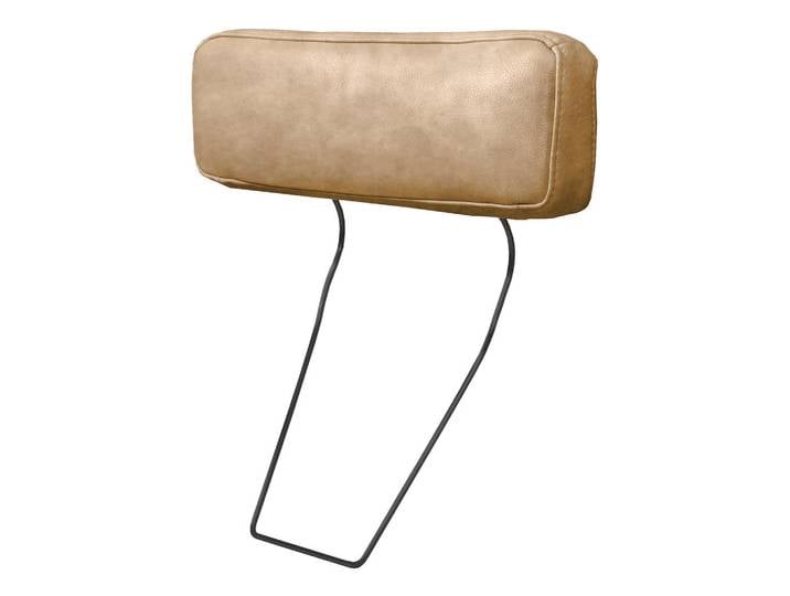 P & B Kopfstütze Spring, Beige, Schwarzchrom, Echtleder, Rindleder, 52x17x14 cm, Wohnzimmer, Sofas & Couches