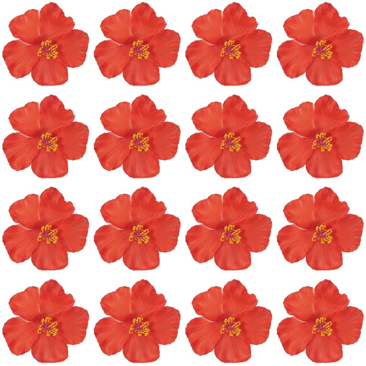Omgoods Set van 16 Kunstmatige Hibiscus Bloemen voor Feestdecoratie