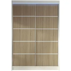 SCHWEBETÜRENSCHRANK Lino IV mit RGB LED Beleuchtung