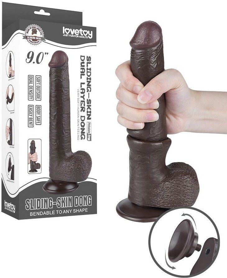Lovetoy Gode réaliste en silicone doux avec effet double densité 22,8 cm