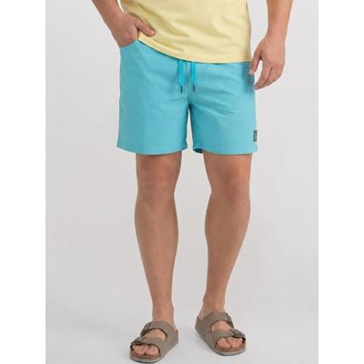 Badeshorts LERROS "Badehose mit Tunnelzugbund in großen Größen", Herren, Gr. 3XL, Normalgrößen, blau (reef blau), 100% Polyester, Badehosen Badeshorts
