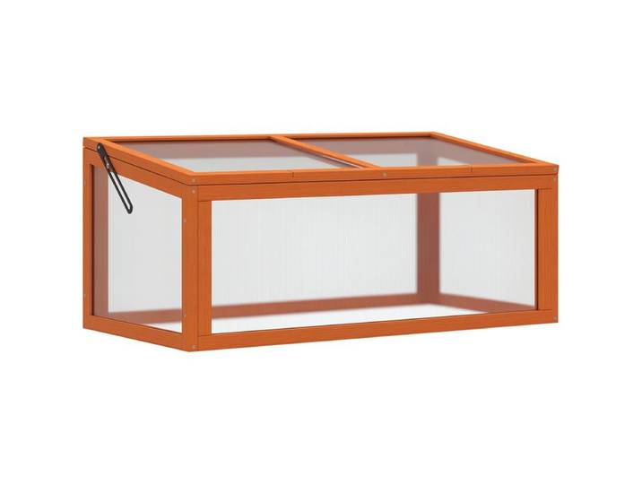 Serre de jardin en bois et polycarbonate 90 x 46 x 40 cm, abri de culture avec couverture résistante aux intempéries, bac de culture pour jardin et plantes