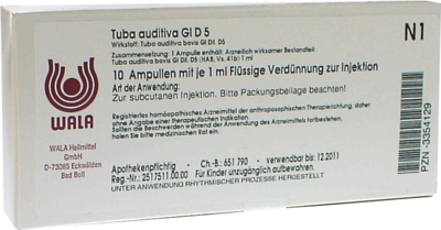 WALA Heilmittel GmbH TUBA AUDITIVA GL D 5 Ampullen 10X1 ml 03354129
