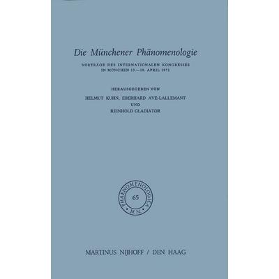 Die Münchener Phänomenologie, Taschenbuch von , Springer Netherland, 978-94-010-1350-5