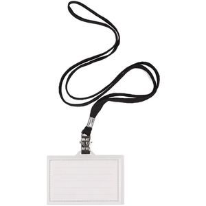Böttcher-AG Namensschilder 85 x 55 mm, mit schwarzem Textilband, Kunststoff, 50 Stück