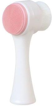 Uplifted Trends Double Sided Silicone Facial Cleansing Brush Soft Bristles Exfoliator For Gentle Face Wash pink