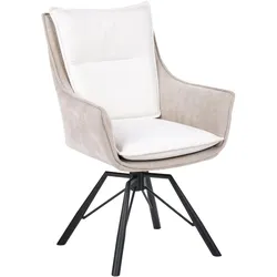 ESSZIMMERSTUHL drehbar Chenillegewebe Cremeweiß/Beige Anneberg