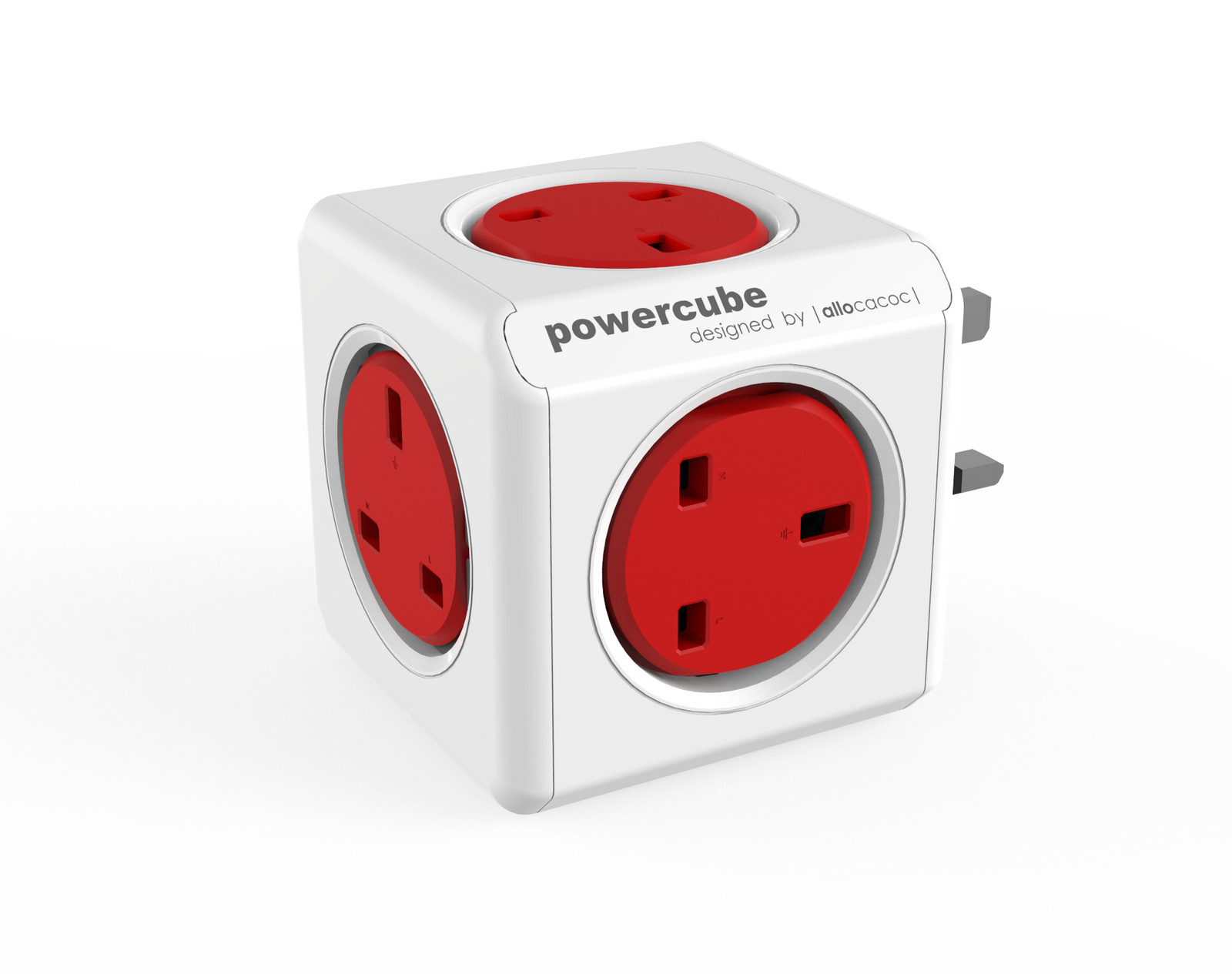 Allocacoc PowerCube Original Type G United Kingdom Rood