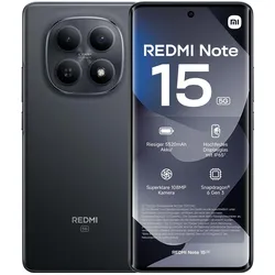Xiaomi Redmi Note 15 (128 GB, Black, 6.77", Hybrid Dual SIM, 5G), Smartphone, Schwarz