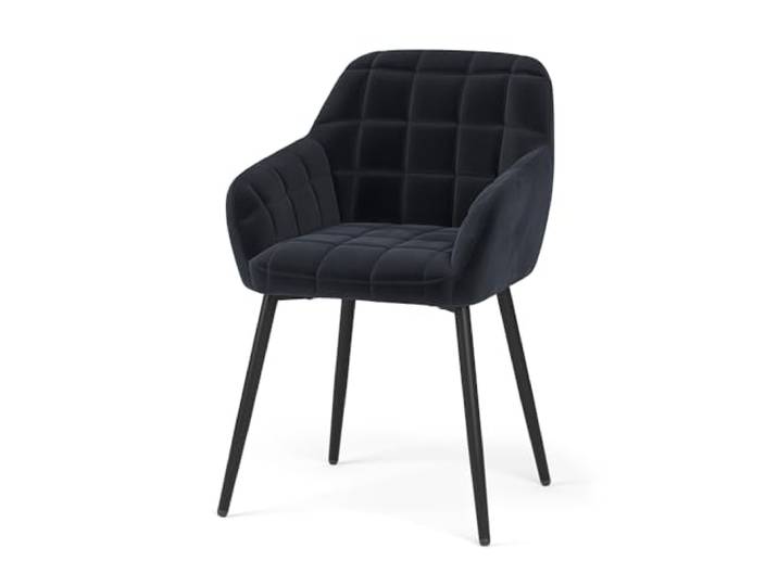 Vicco Esszimmerstuhl Relio , Schwarz 53.5 x 55.5 cm mit rutschfesten Bodenschonern und pflegeleichter Oberfläche