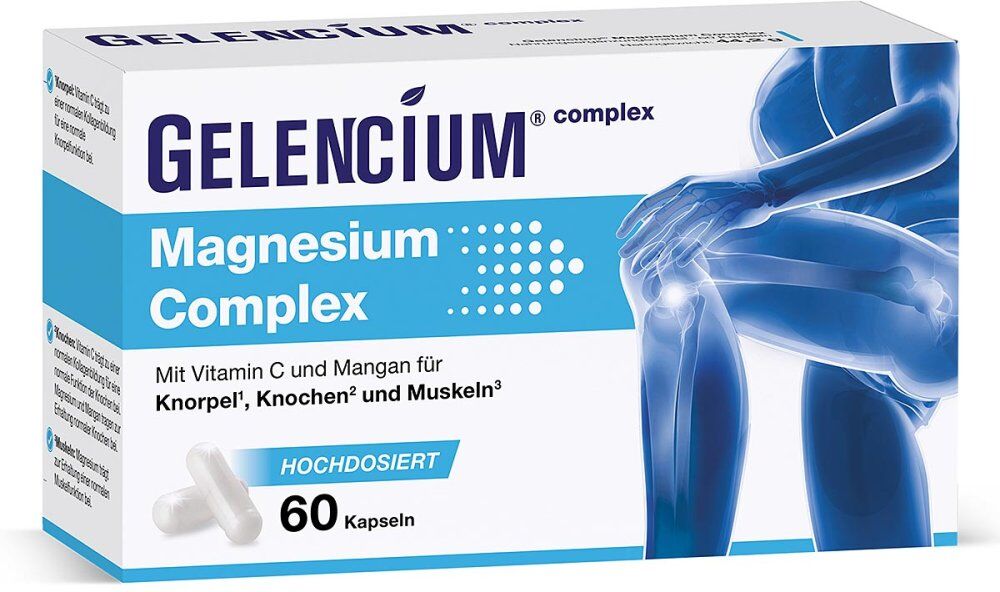 Gelencium Magnesium Komplex 400mg hochdosiert Vegan 60stk