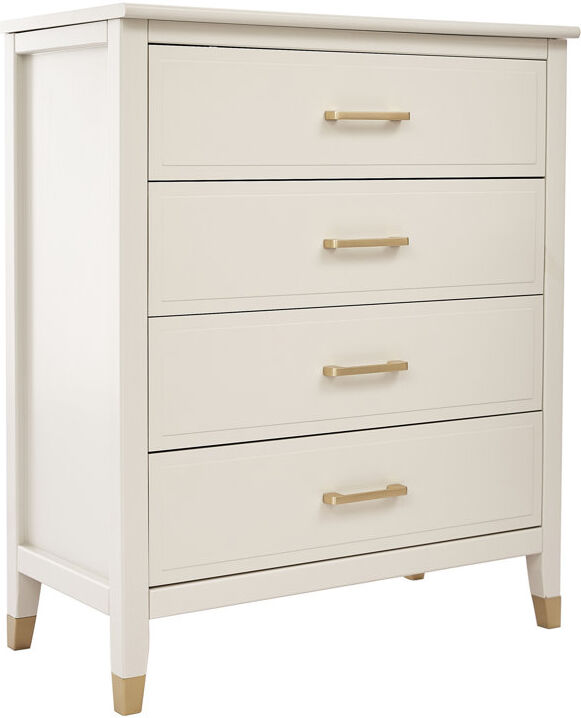 ClassicLiving Mel Chest of Drawers White 86cm H X 49cm W X 31cm D