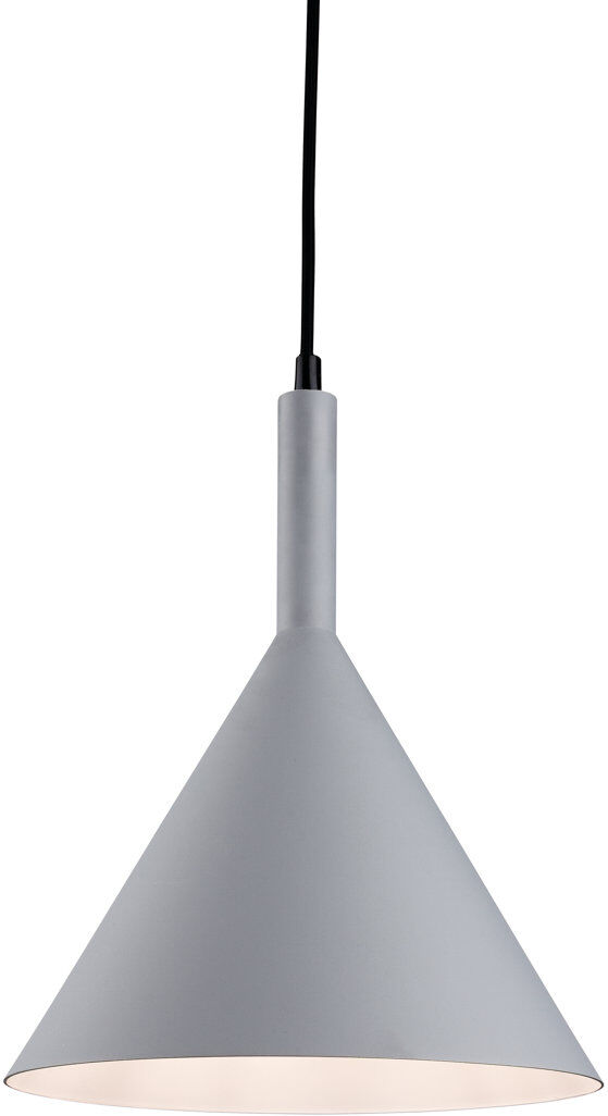 Firstlight Pendants 1 - Light Cone Pendant Grey with White Inside 37cm H X 22cm W X 22cm D