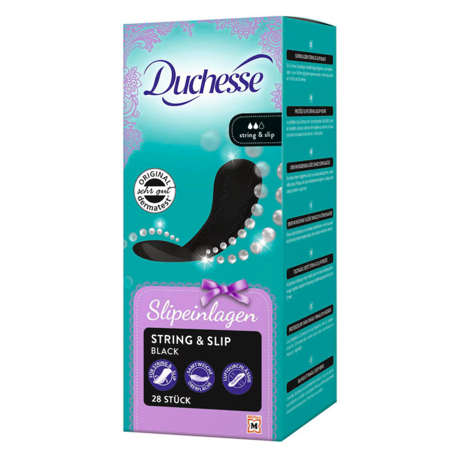 Duchesse Slipeinlagen String & Slip Black für Slip, String, 28 St. 964822