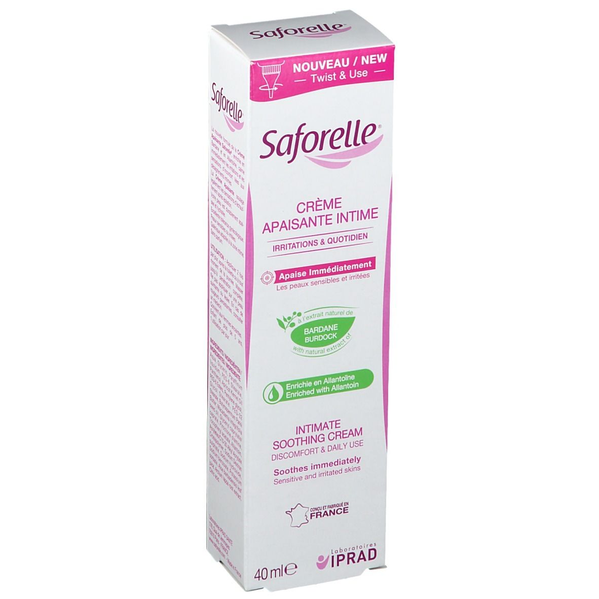 Saforelle Crème Apaisante Intime - apaisante pour usage intime. tube 40 ml Creme