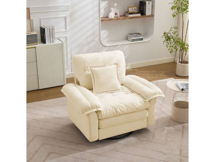 Ensemble Canapes 3 Places En Chenille Beige Salon Fixe Moderne FloraGrace Pour Salon Bureau Ou Lounge Coussins Inclus