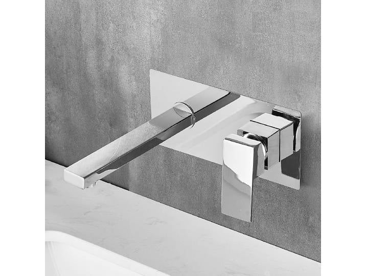 Robinet de lavabo chaud et froid de salle de bains en acier inoxydable, robinet de lavage mural à poignée unique, baignoire dorée, robinet de lavage des mains AE8