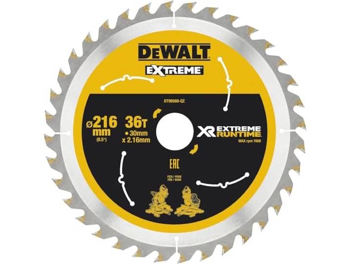 DeWalt ACCESSORI UTENSILI XR FLEXVOLT - Lama circolare XR 216mm x 30mm 36 denti