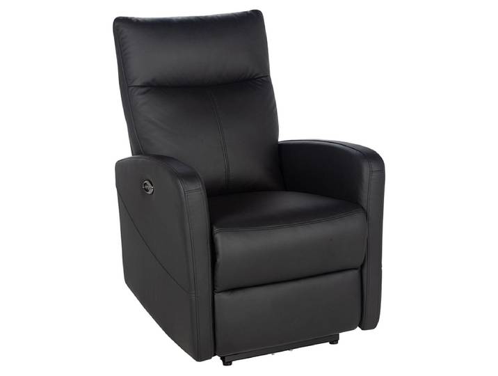 Relaxsessel BERGA Echtleder schwarz