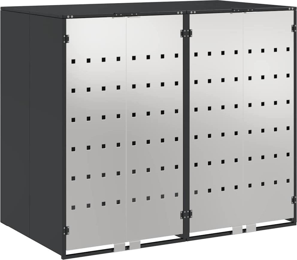 Wagenmüllbehälter für 2 Behälter 136 x 77,5 x 115,5 cm Stahl