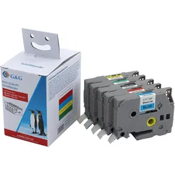 5 G&G Schriftbänder kompatibel zu Brother TZe-231/ TZe-431/ TZe-531/ TZe-631/ TZ