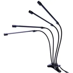 Casativo, Pflanzenlampe, LED-Pflanzenlampe, 4-armig mit 360°-Schwanenhälse, 3 Leuchtmodi, Dimmer & Timer (LED)
