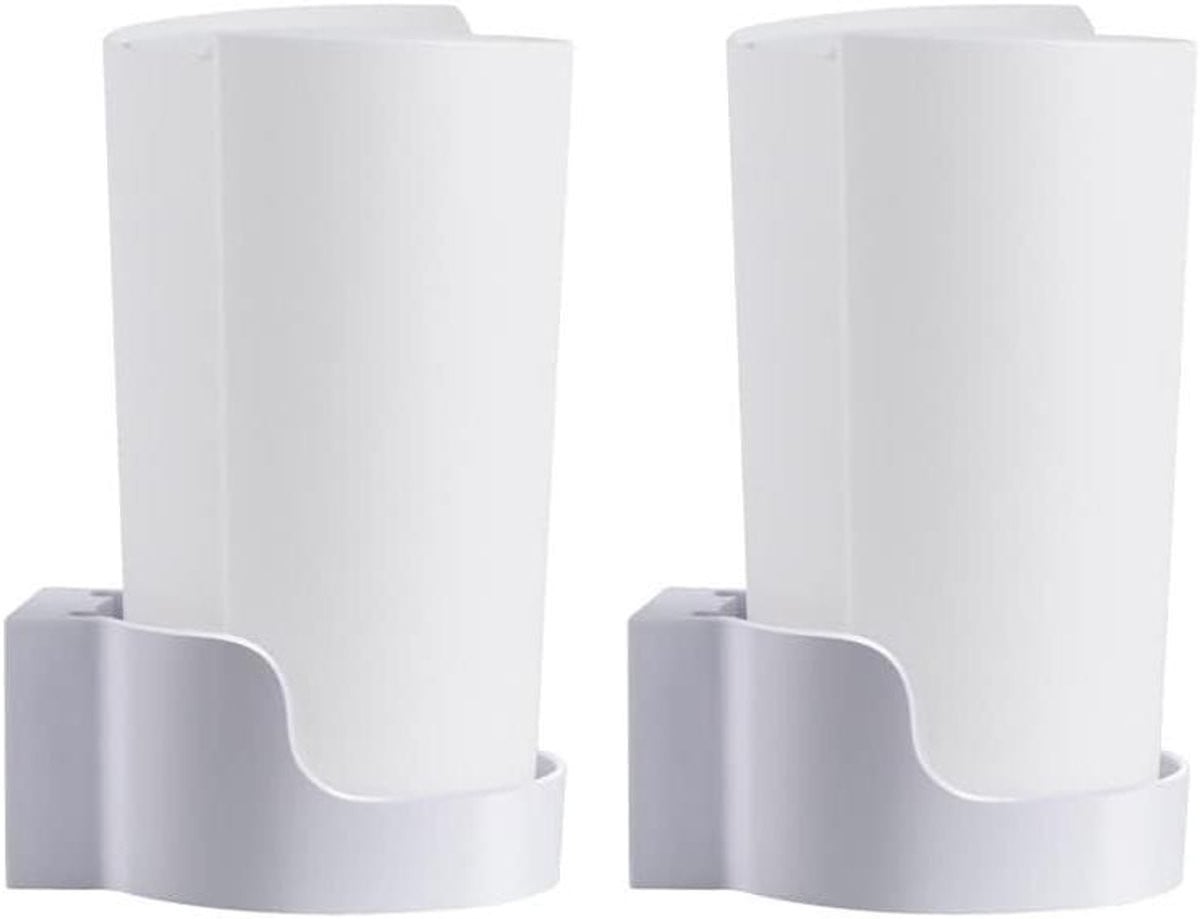 Wandhouder Systeem Wit - Router Beugel voor Wifi Organisatie - 2 Stuks - Schroefloze Montage