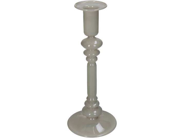 Kerzenständer Natural hellgrau Glas H 22.5 cm - Kerzenständer