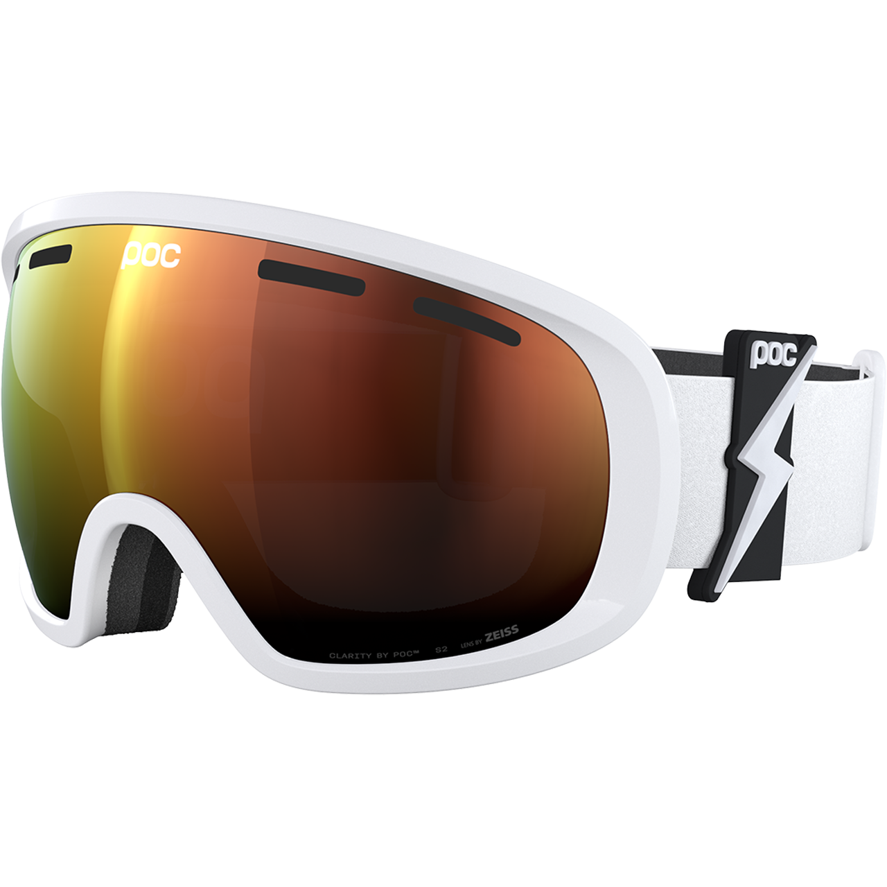 POC Fovea blixten white/partly sunny orange