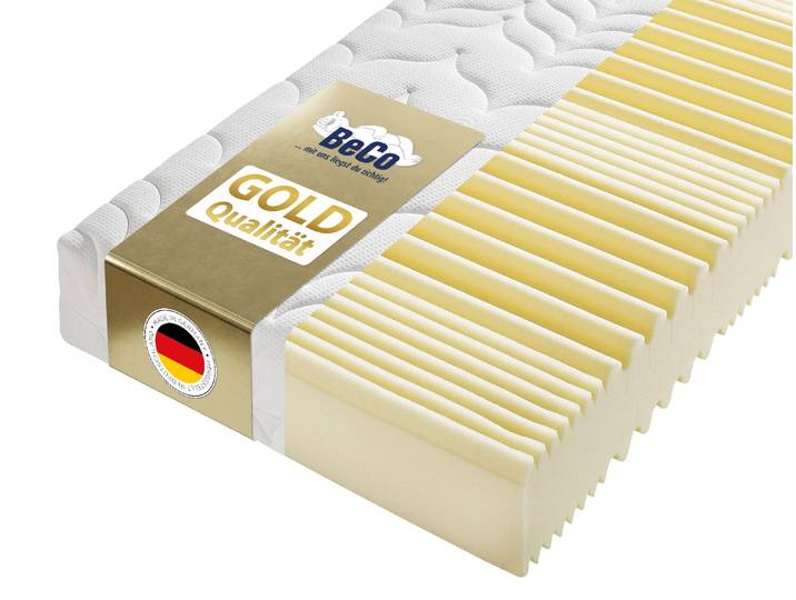 Kaltschaummatratze BECO Luxus-Matratze – GOLD Kaltschaummatratze für hohe Belastbarkeit , weiss (weiß), B:100cm H:23cm L:200cm, Bezug: 100% Polyester, Matratzen, Kaltschaummatratze, Hohe Tragkraft, Klimakomfort, Wendematratze, ideal auch 140x200