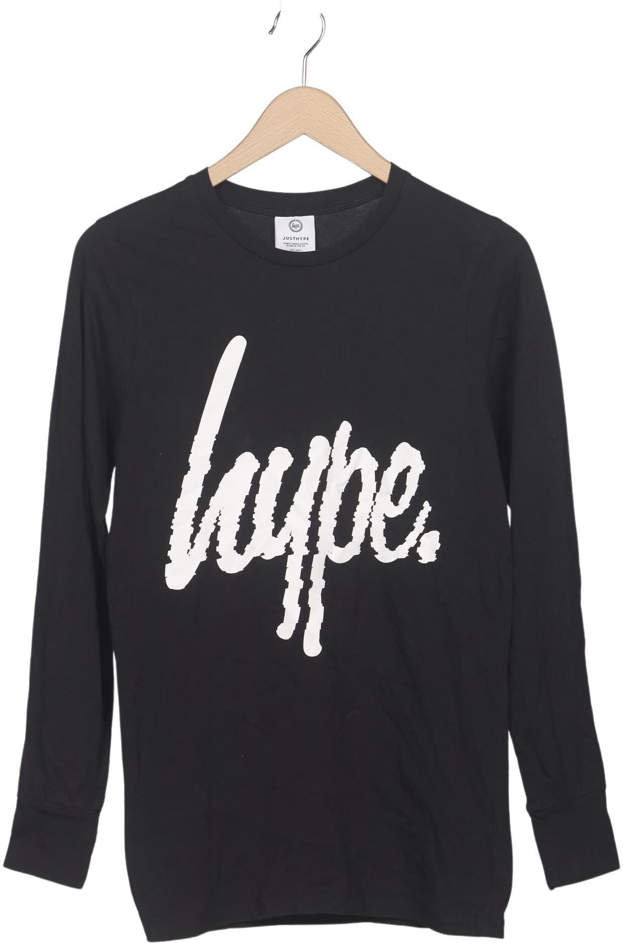hype Herren Langarmshirt, Schwarz, Gr. S, Baumwolle - Second Hand