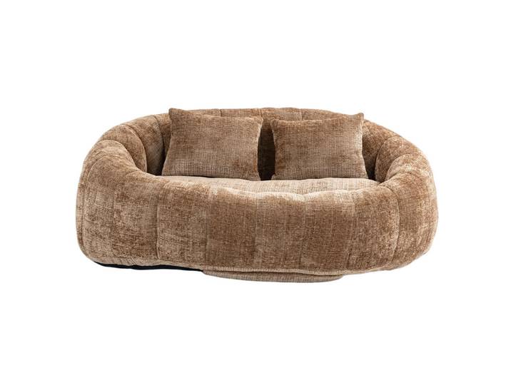 Wishdor Sitzsack Chenille Kaffee, Braun, Oval, 145x63x95 cm, Wohnzimmer, Sessel, Sitzsäcke, XXL Sitzsäcke