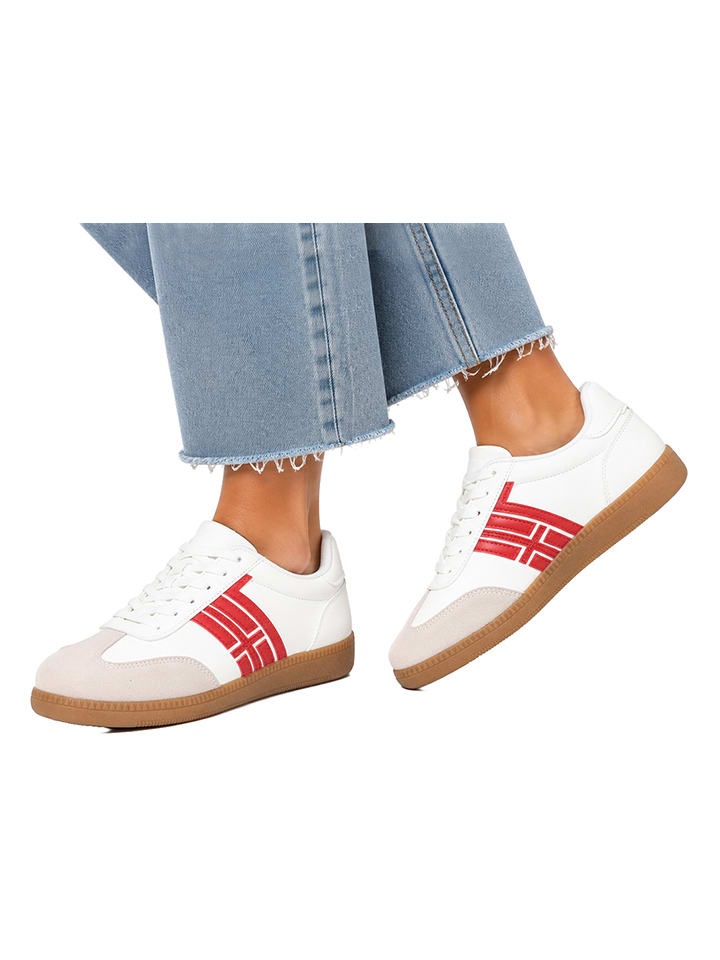 Geographical Norway Sneakers "Objection" in Creme/ Rot - 37