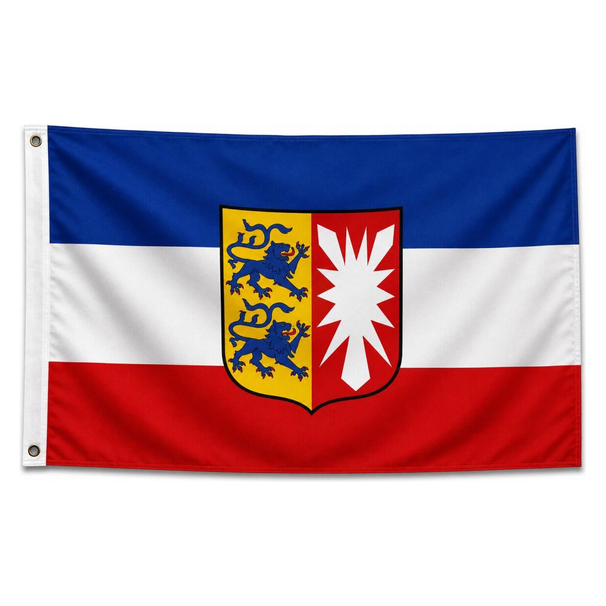 trends4cents Flagge Schleswig-Holstein 90 x 150 cm Fahne mit 2 Ösen 100g/m² Stoffgewicht Hissflagge (90 x 150 cm) (32205169)