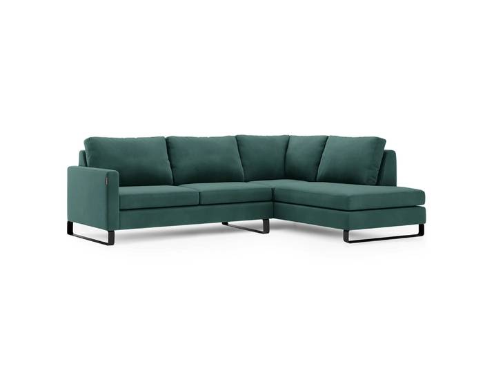 Dunkelgrünes Ecksofa CORNER Variante: Rechte Ecke
