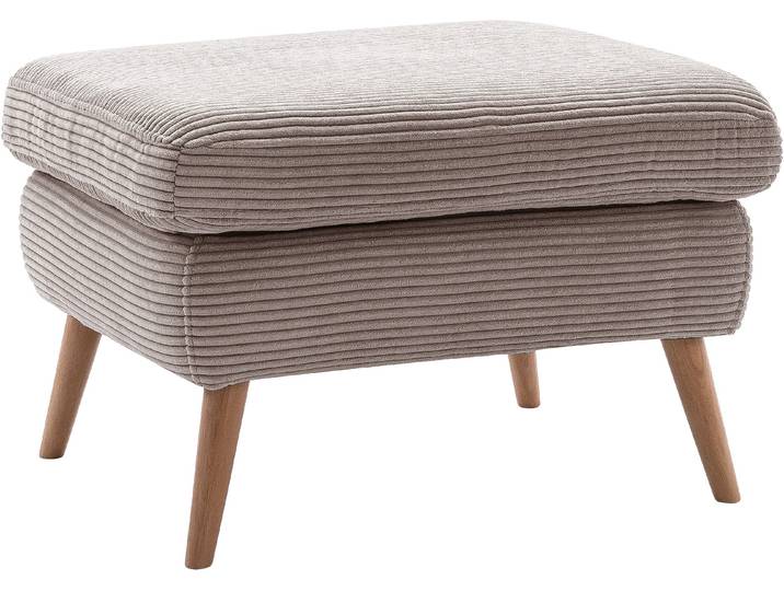 Hocker EXXPO - SOFA FASHION Scandi bequem und elegant mit hohem Holzfuss , braun (cappuccino), B:72cm H:47cm T:62cm, Hocker, Hocker, bequem und elegant mit hohem Holzfuss