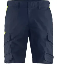 Stretch Shorts "1446" Industrie - C48 - dunkelmarine/gelb