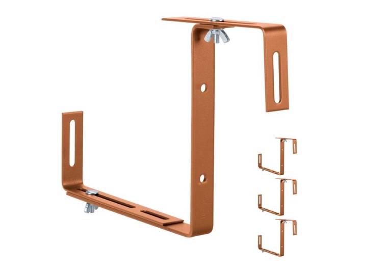 Relaxdays Verstellbarer Blumenkastenhalter 4er Set