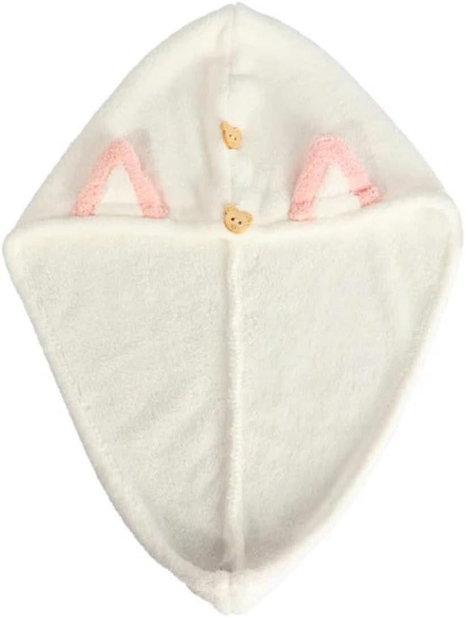 Wit Microfiber Haarwikkel Haardrogende Handdoek Super absorberend