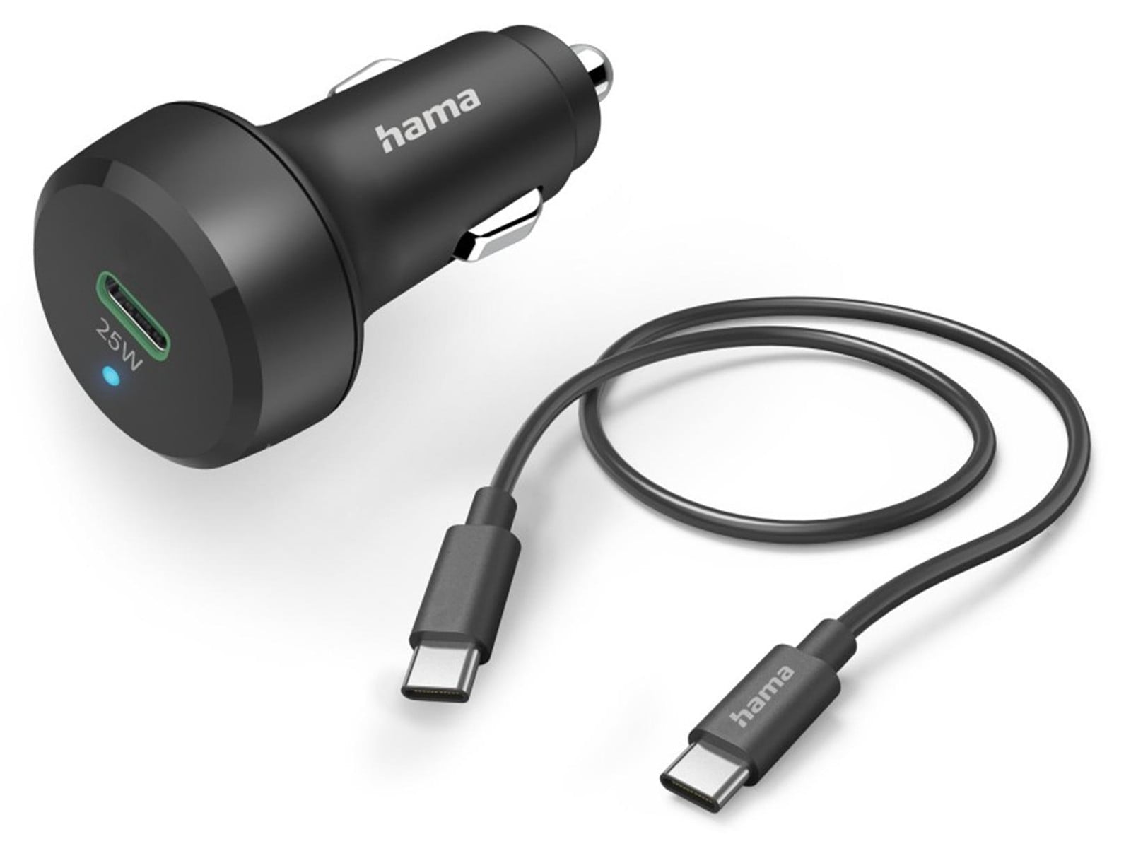 Hama Auto Lightning Oplader, Zwart